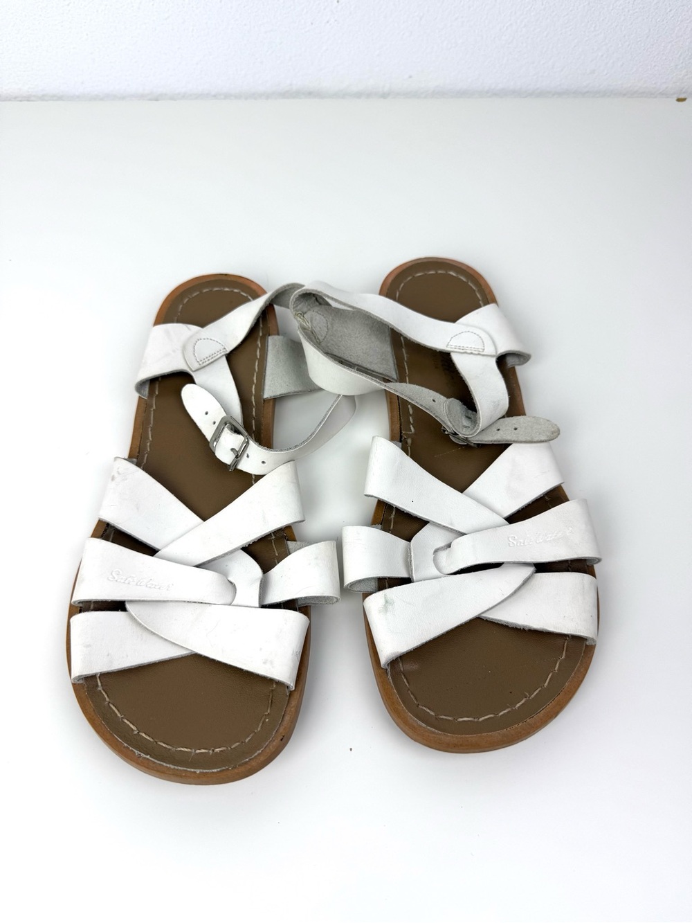 Salt Water Sandals by Hoy White Leather Sandals